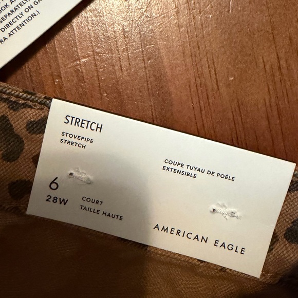 American eagle Stretch Leopard High-Waisted Stovepipe Ankle Size 6 28 Short NEW - Picture 4 of 7